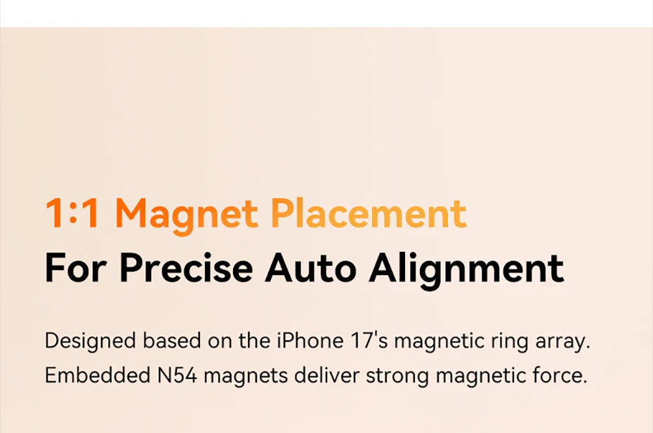 Funda transparente magnética para iPhone 17 con MagSafe, delgada y antiamarillenta