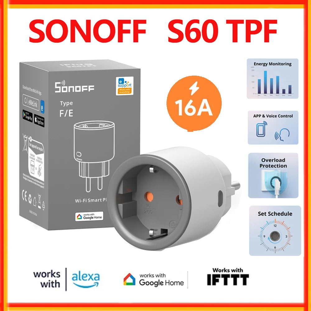 S60 TPF EU Wi-Fi Smart Plug with Energy Monitoring