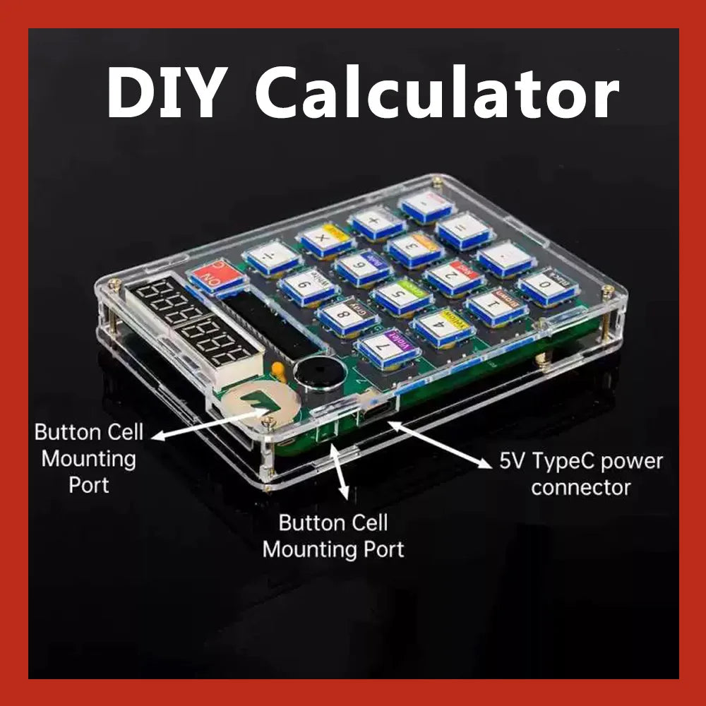 Kit de producție pentru calculator DIY electronic, afișaj LED digital cu  tub, microcomputer cu un singur cip, practică de sudare