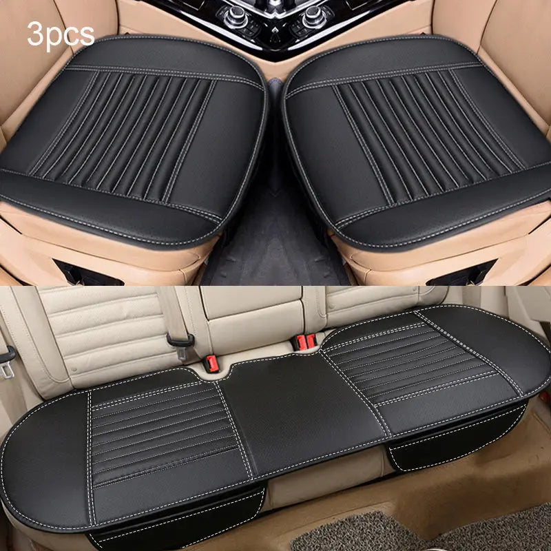 SEAMETAL Four Season Car Seat Cover PU Leather Seat Cushion Universal Breathable Seats Cover Protector Pad Interior Accessories