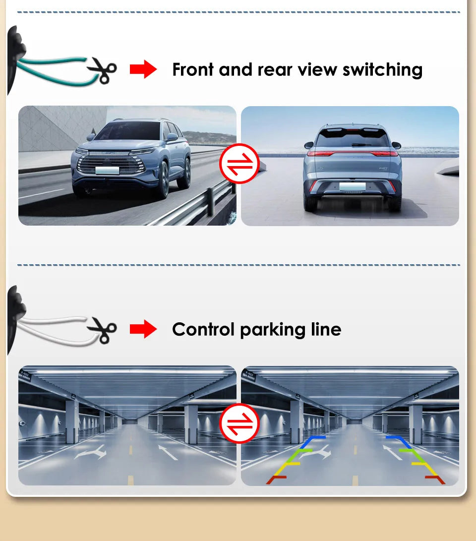 HD Night Vision Reverse Backup Camera with 170° Lens