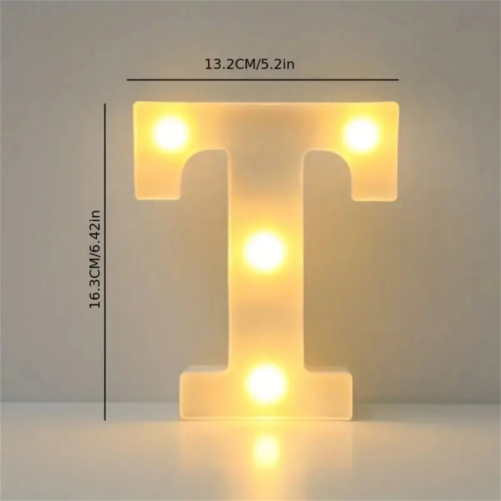 Varmhvit LED-bokstav- eller tallampe
