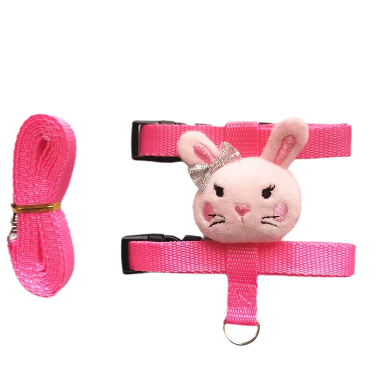 Walking Bunny Guinea Pig Harness for Small Animals Cute Pet Rabbit Harnesses and Leash Set Chinchilla Pigs mascotas Accessories 