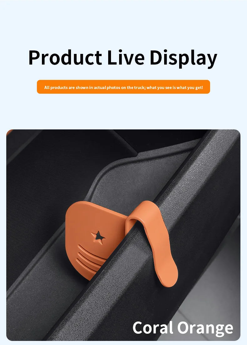 SEAMETAL 3Pcs Car Side Door Organizer Dividers Adjustable ABS Clip Organizer Storage Slot Partition Universal for All Vehicles