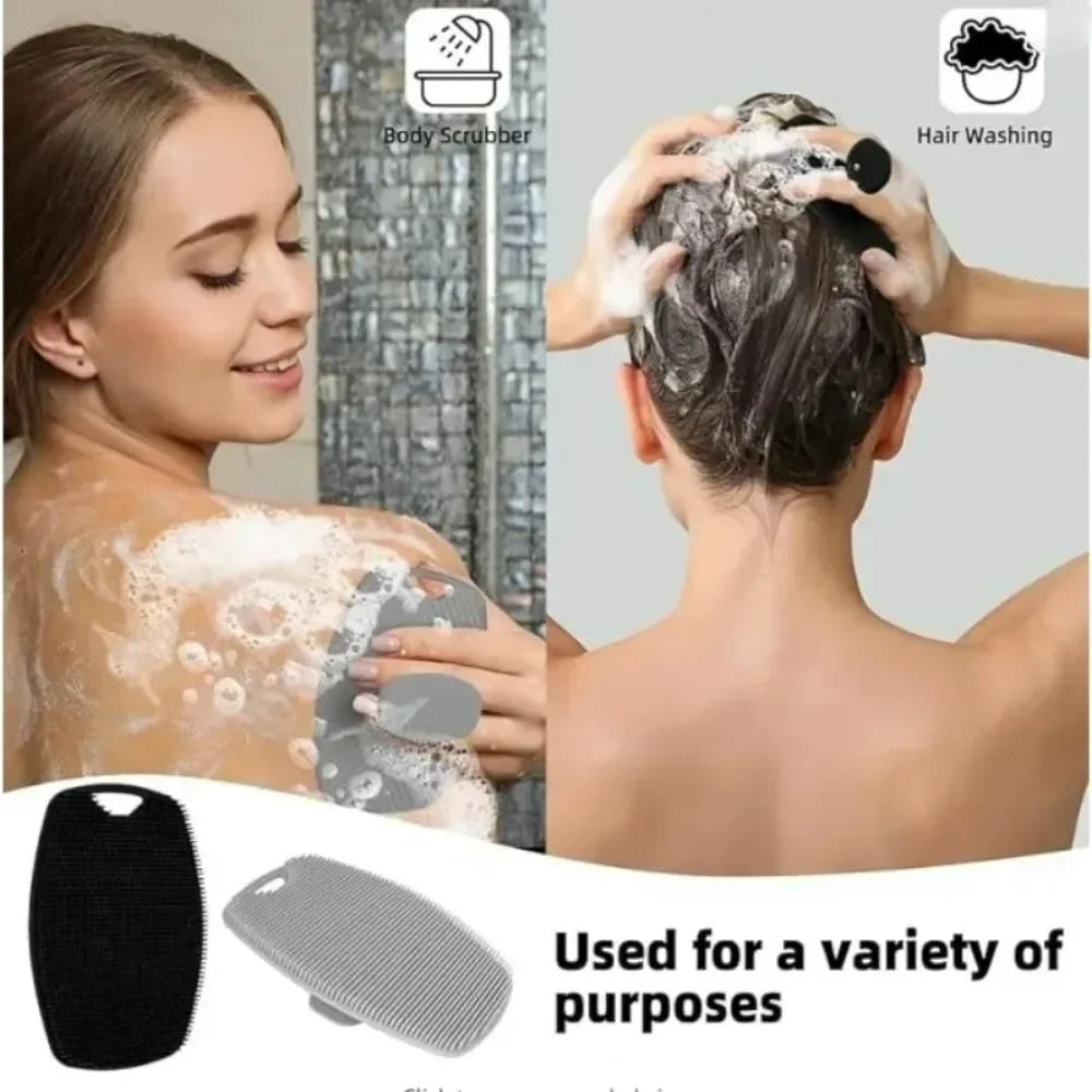 1pc Soft Silicone Body Cleansing Brush For Exfoliation Convenient Practical Easy To Clean Pamper Yourself Silicone Bath Brush 