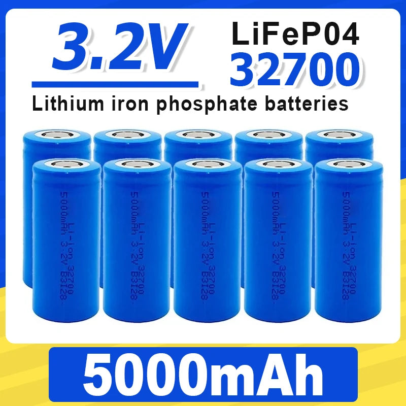 32700 LiFePO4 Battery Cell, 3.2 V 5000 mAh, 35 A