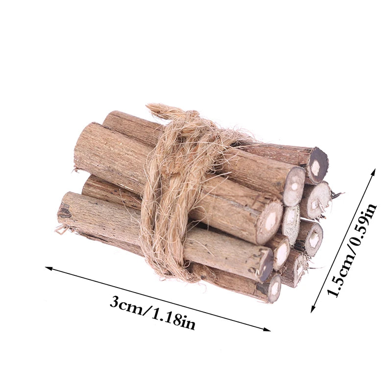 Miniature Firewood and Bonfire Scene Accessories