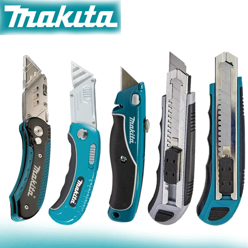 Cutter rétractable à lame sécable Makita, modèle au choix