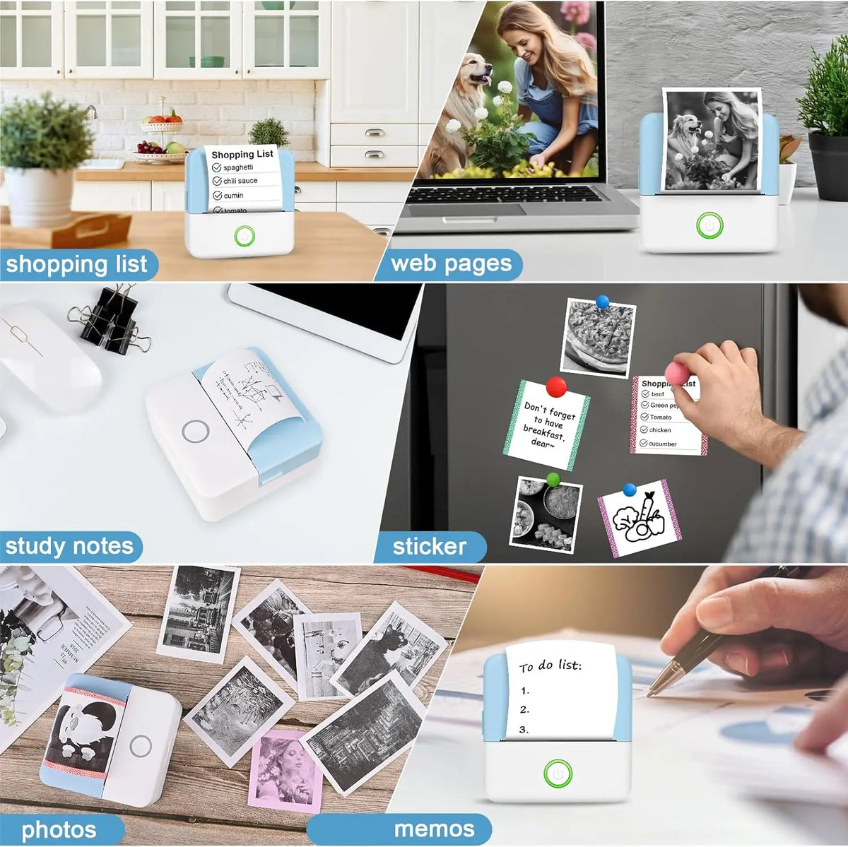 Lommeprinter med Bluetooth til termisk print, 58 mm