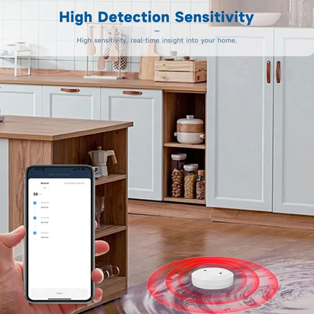 Zigbee Water Leak Sensor for Tuya Smart Homes Flood Safety Alarm Water Leak Immersion Detector Remote Control Via Smart Life APP