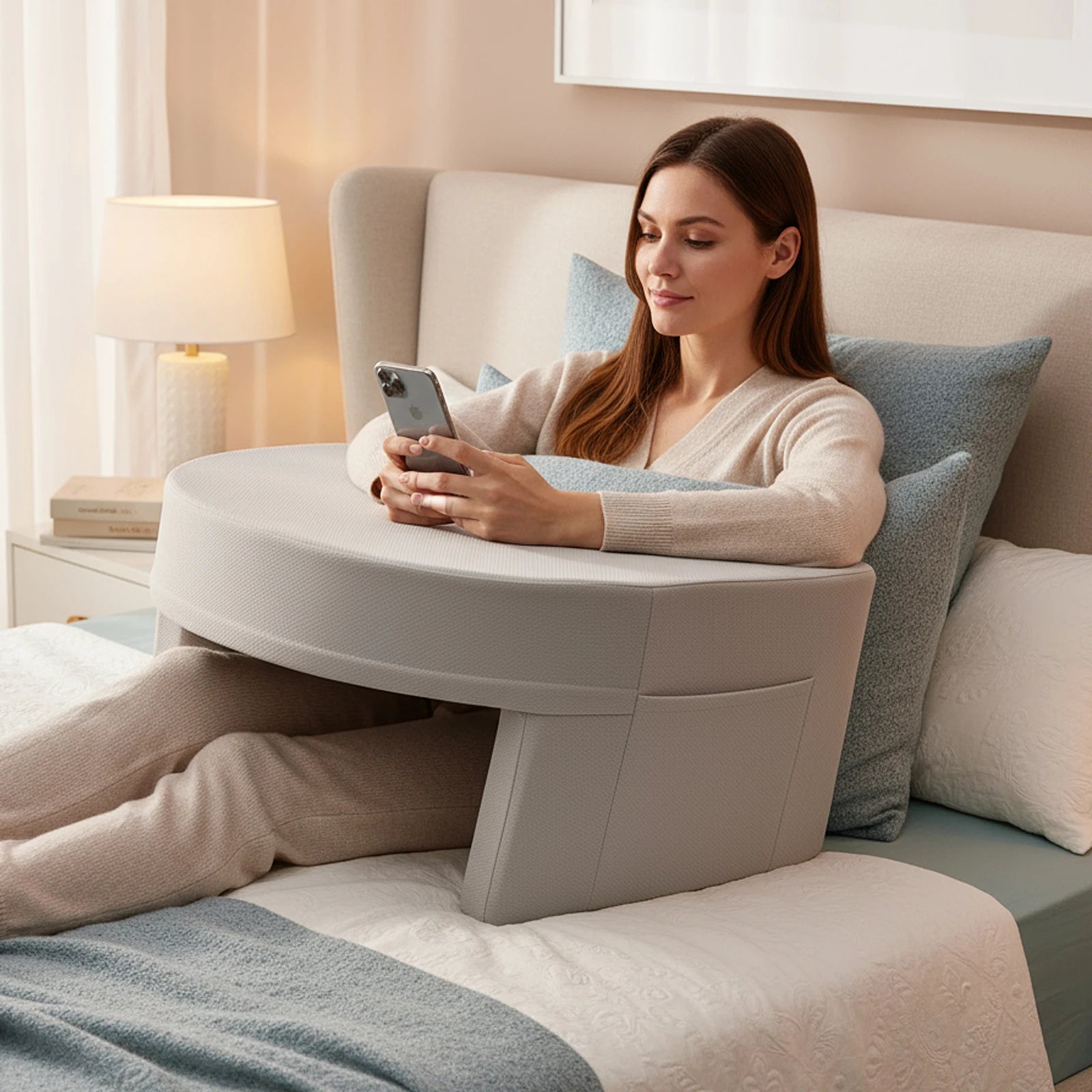 Ergonomic Memory Foam Neck Pillow with Cooling Washable Cover