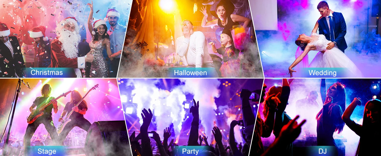 U'King 1200W Fog Machine with 6 LED Stage Effects