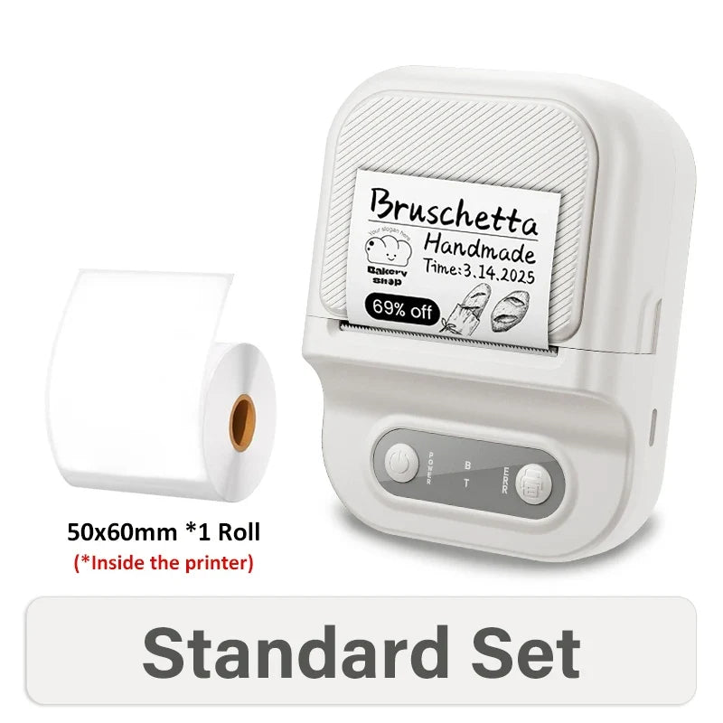 Bluetooth Thermal Label Printer and Paper Options