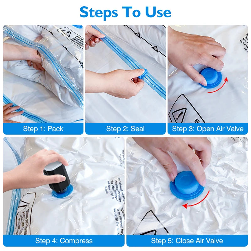 Cordless Electric Pump for Vacuum Storage Bags Travel Rechargable Air Pump for Space Saver Bag Various Clothes Luggage Seal Bags 