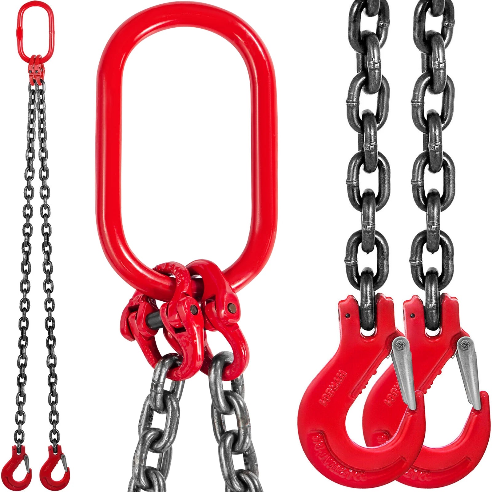5FT G80 Lifting Chain Sling with Grab Hooks 3/8" 8800lb Capacity