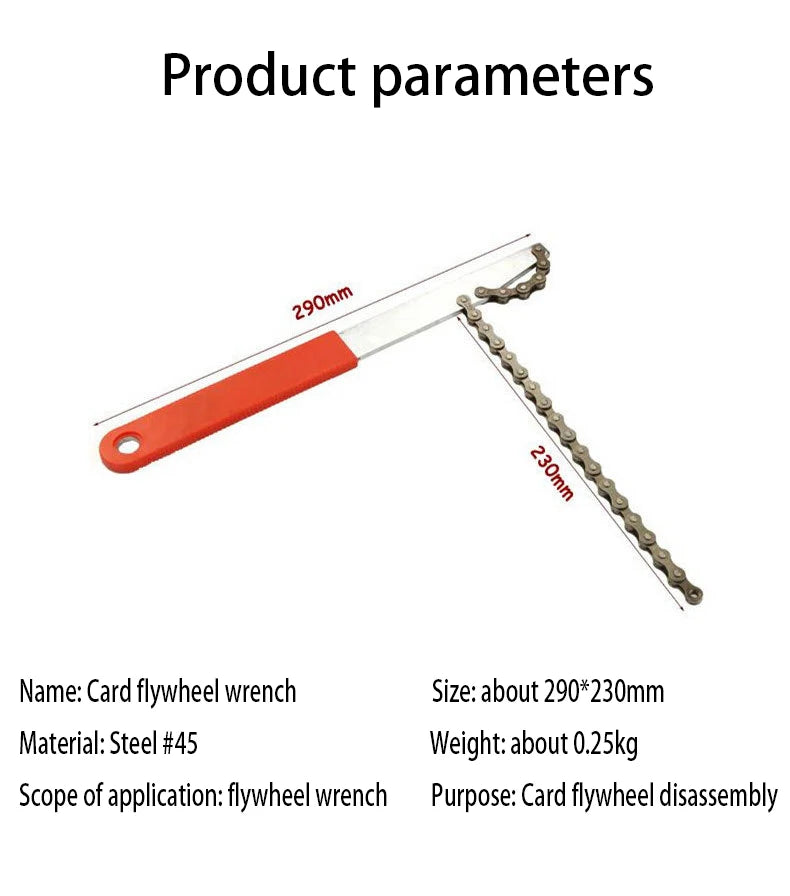 Bicycle Cassette Chain Whip and Lockring Tool