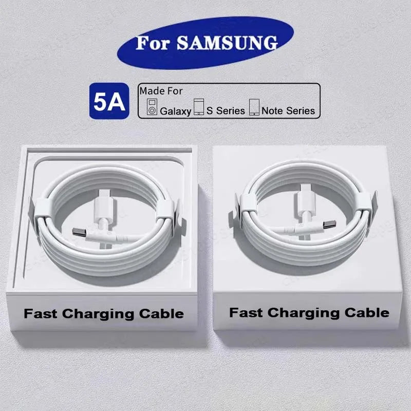 2PCS PD 45W USB C Cable For Samsung Galaxy S20 S21 S22 S23 Ultra Note 10 5G 20 A53 A54 Super Fast Charging USB Type C Data Cable 