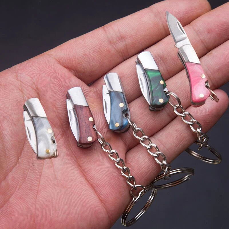 5cm Acrylic Mini Folding Knife Pendant for Outdoor Use