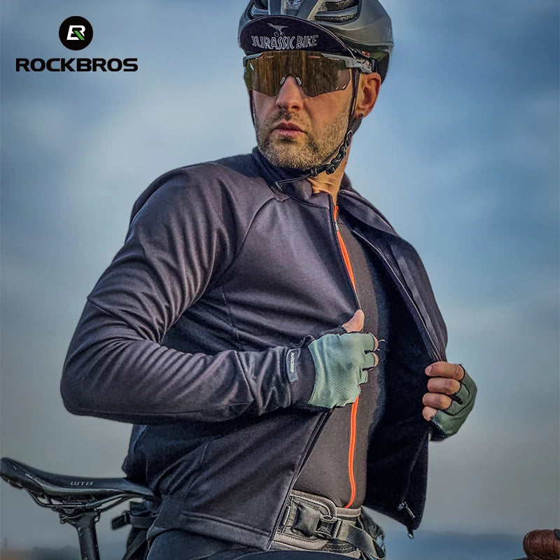 Winter Cycling Jacket Thermal Windproof MTB Road Riding Coat