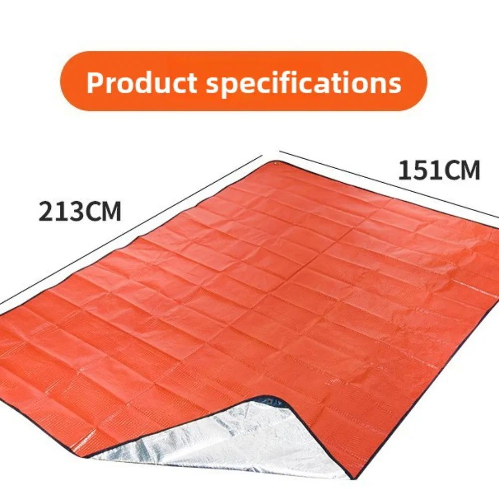 Outdoor PE Emergency Blanket: Portable Foldable, Insulation for Camping Survival, Windproof Waterproof