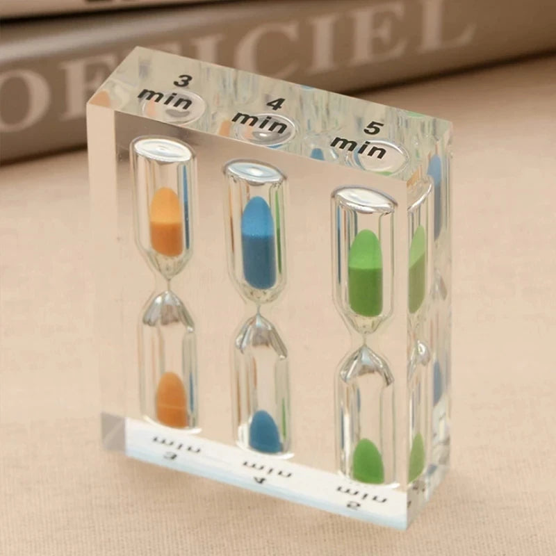 Three-Interval Sand Timer, 1/2/3 or 3/4/5 Minutes