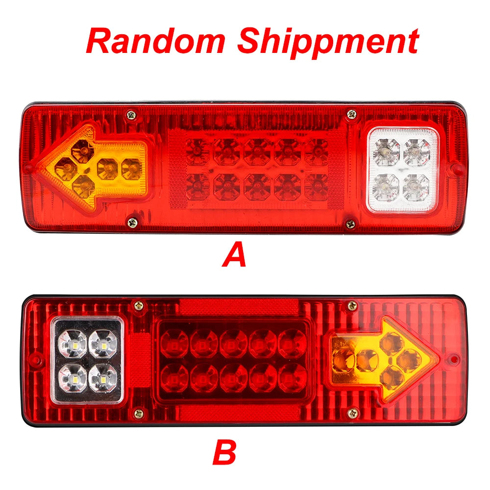 19LED Tail Lights Reversing Stop Brake Indicator 12V 24V For Trailer Lorries Truck Taillights Turn Signal Lamp Car Accessories 