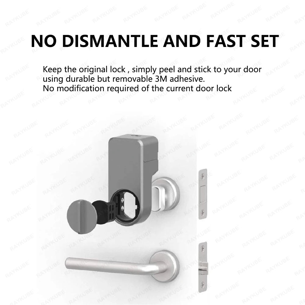 RAYKUBE A1 Pro Tuya Bluetooth Smart Door Lock Tuya/ Smart Life APP Unlock No drilling required Delivery From Spain To EU Countri