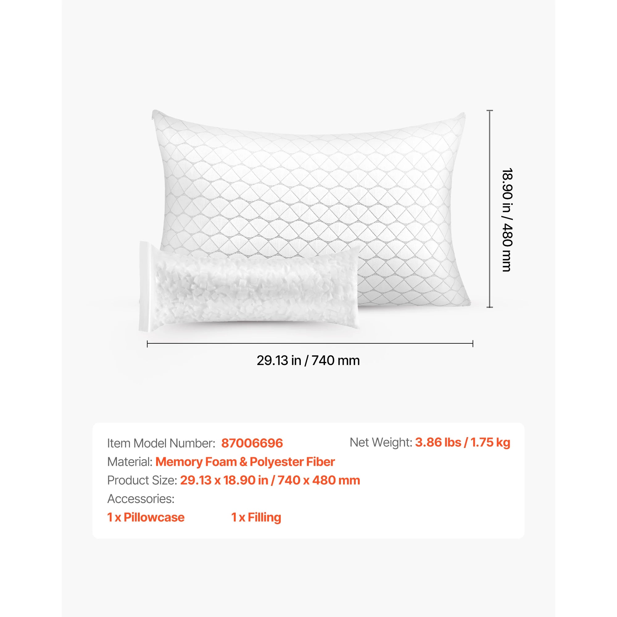 Almohada ajustable de espuma viscoelástica para cama, para soporte y comodidad del cuello
