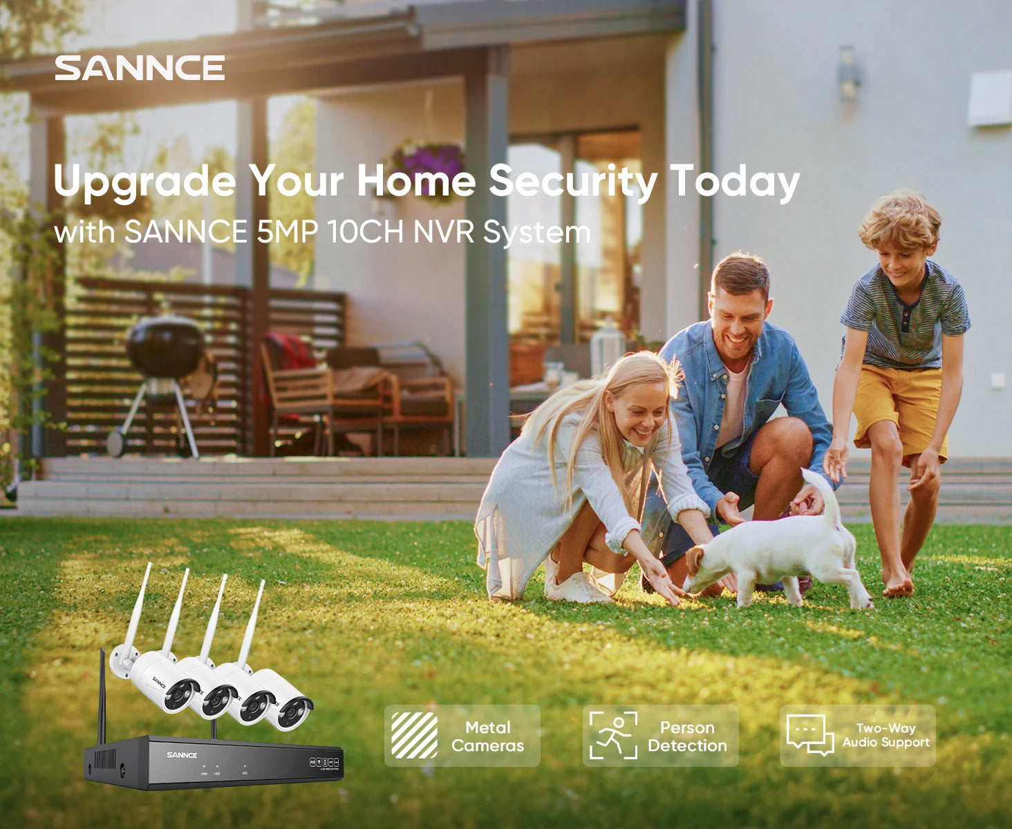 6-Pack 5MP Wi-Fi Outdoor Security Camera Kit with 10CH NVR