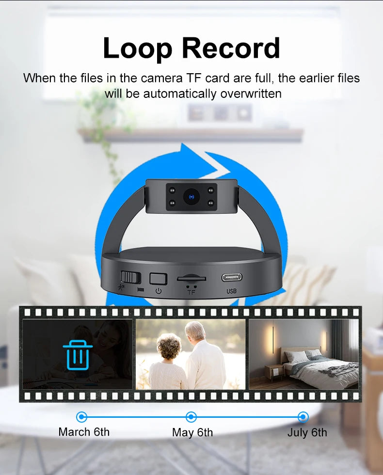1080P HD Mini Camera  Small Digital Video Recorder Portable Cameras Motion Detection 10Hours Hide DVR Camcorders No Wifi Cam