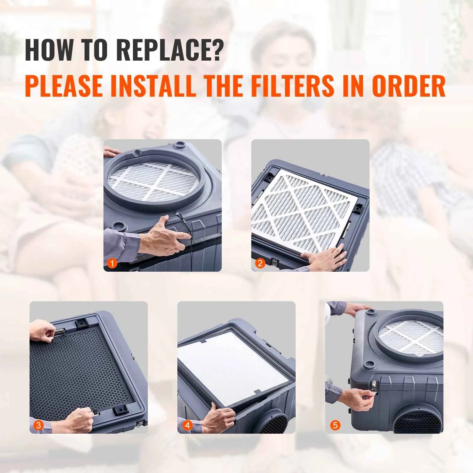 SucceBuy Active Carbon Filters 3 Pack 16inchx19inch High Efficient Stage 2 Filters Water Damage Restoration Equipment