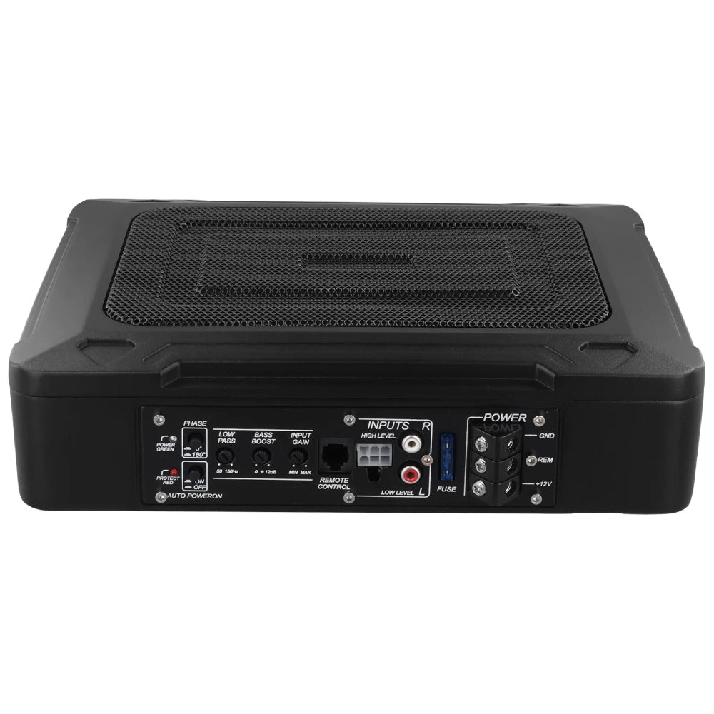 Podofo 1000W Ultra Slim Car Subwoofer Car Active Subwoofer Compact Under Seat Car Bass Audio Car Stereo Amplifier Speaker