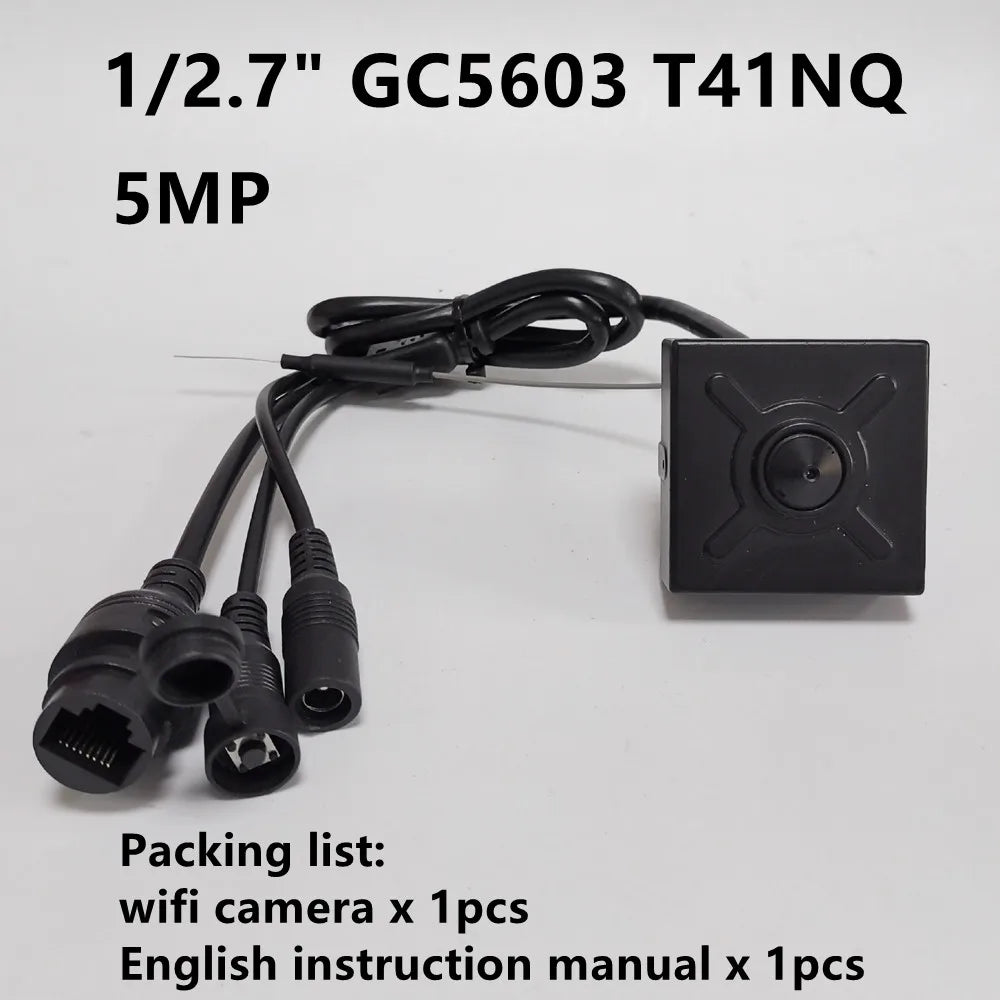 Câmera IP WiFi Mini com Áudio e Gaveta para cartão SD