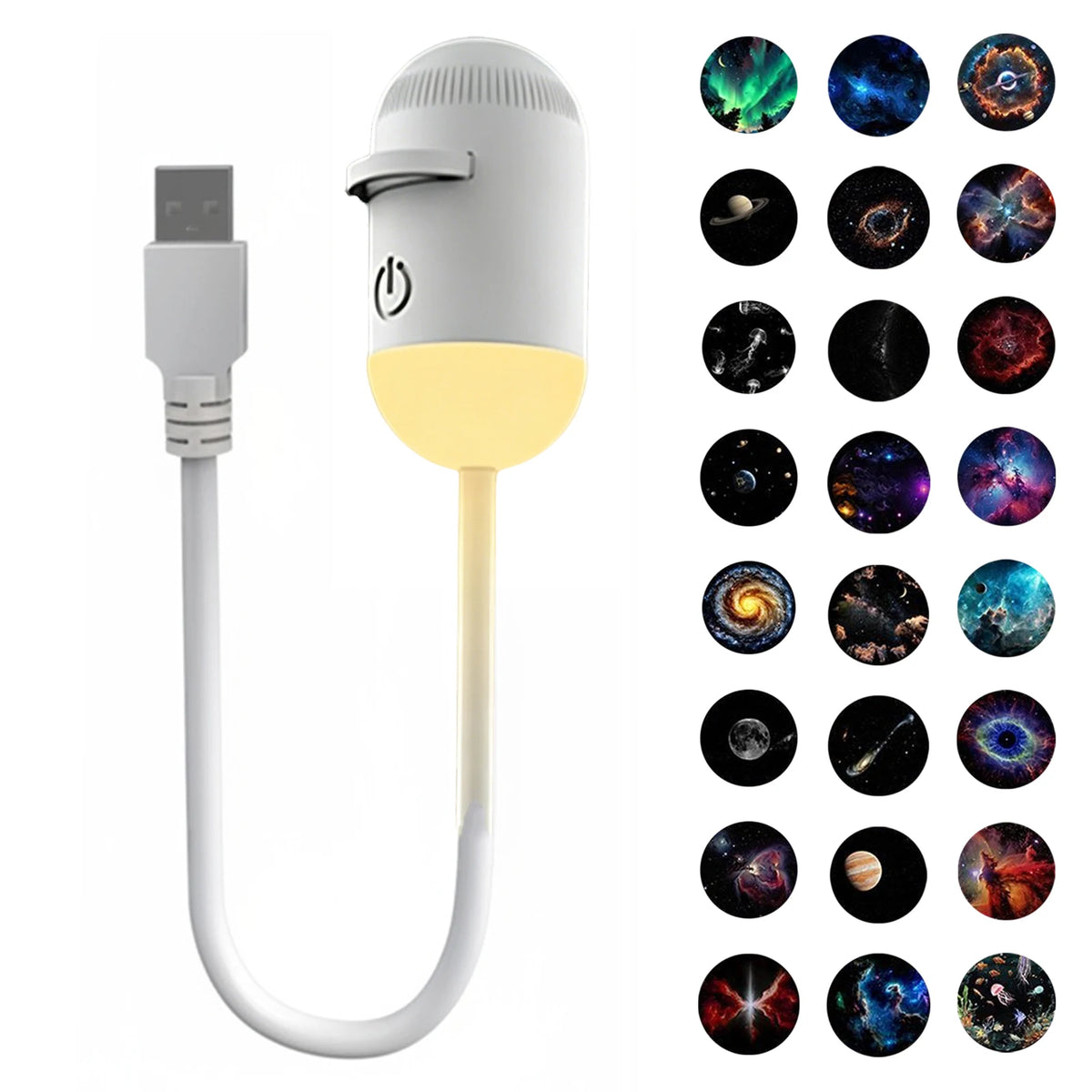 USB Projection Night Light with Changeable Films