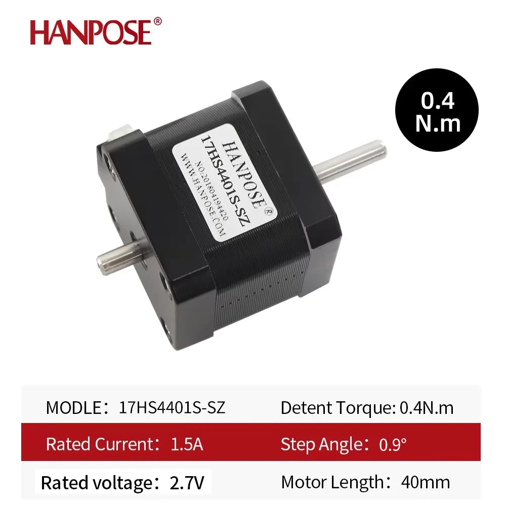 NEMA 17 Dual-Shaft Stepper Motor, 1.5 A