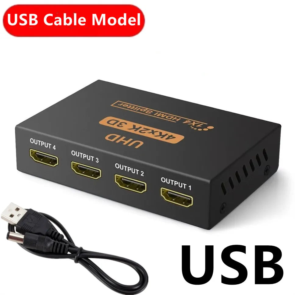 HDMI Splitter - One Input to Four Outputs