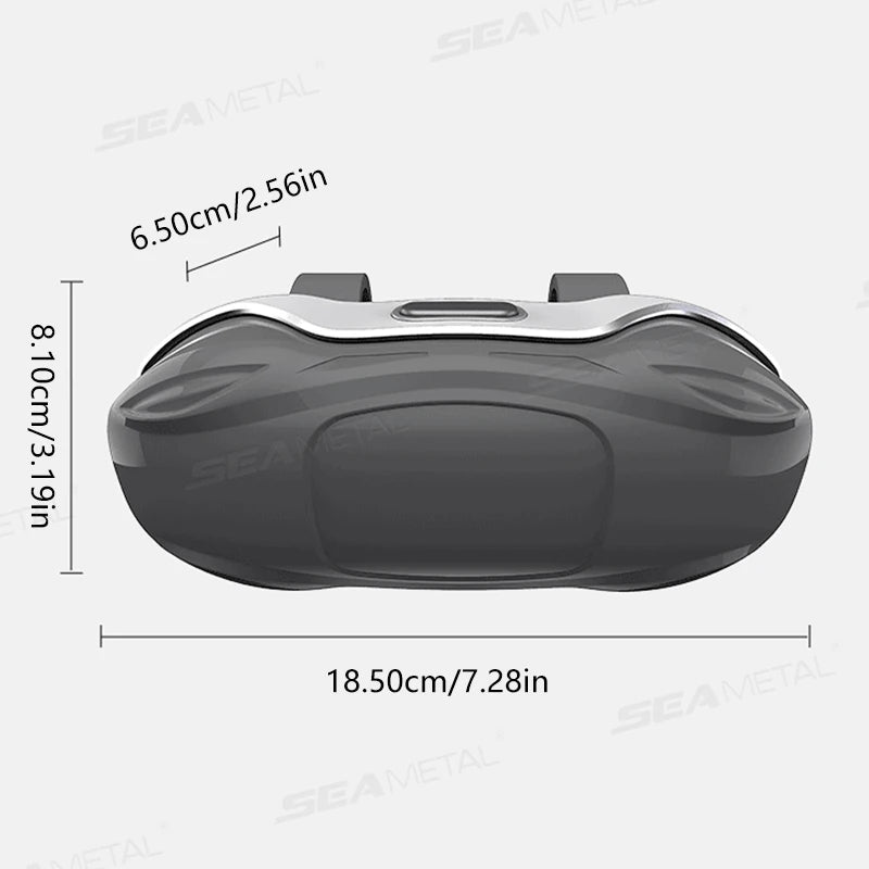 SEAMETAL Large Car Glasses Holder Clip on Sun Visor Sunglasses Holder Universal Car Eyeglasses Case Anti Scratch Flocking Layer