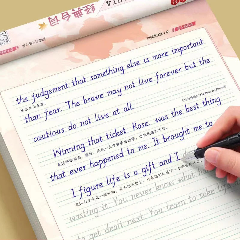 Italic English Calligraphy Practice Copybook