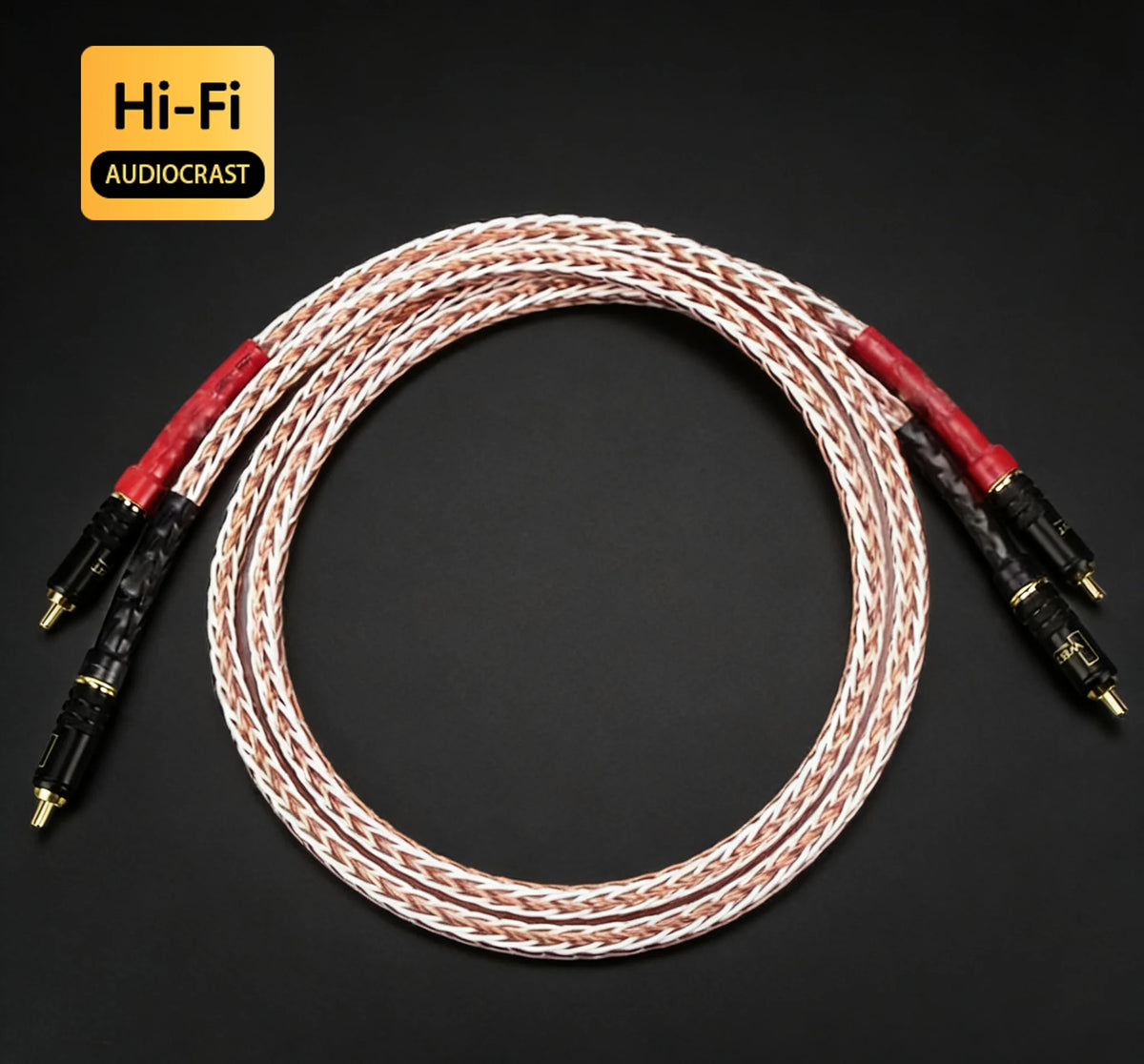 Stereo RCA Audio Cable Pair, 0.5m to 3m