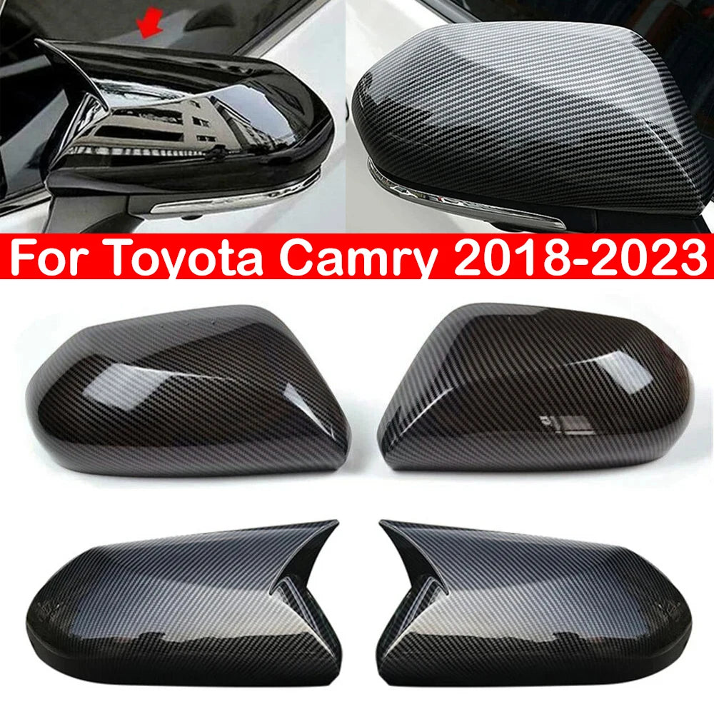 Για Toyota Camry 2018-2023 Κάλυμμα Κύρτας Πίσω Αριστερό Καπάκι Φύλλου Μirror Exterior Πόρτας Οπισθοκή Κάλυμμα Εσωτερική Περίπτωση Βάση Carbon Fiber Κέλυφος