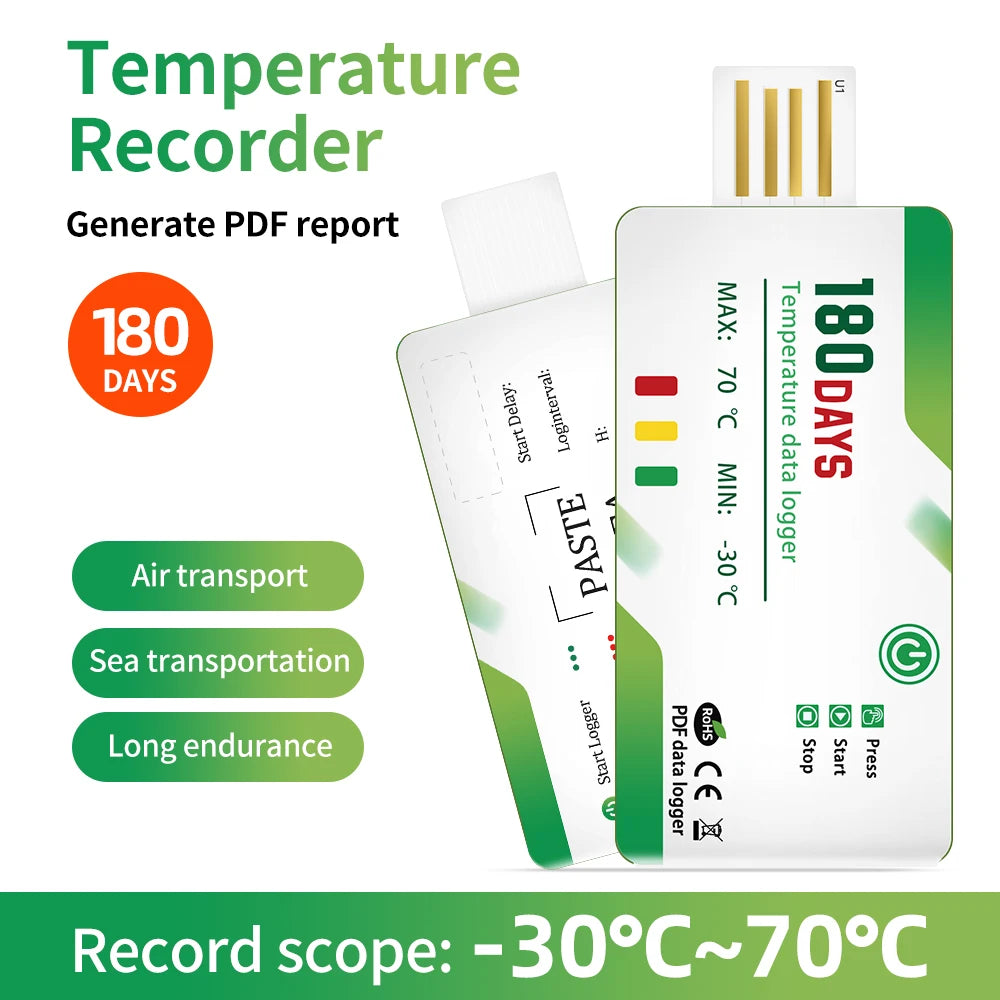 مسجل بيانات درجة الحرارة عبر منفذ USB - Temp016/Temp017