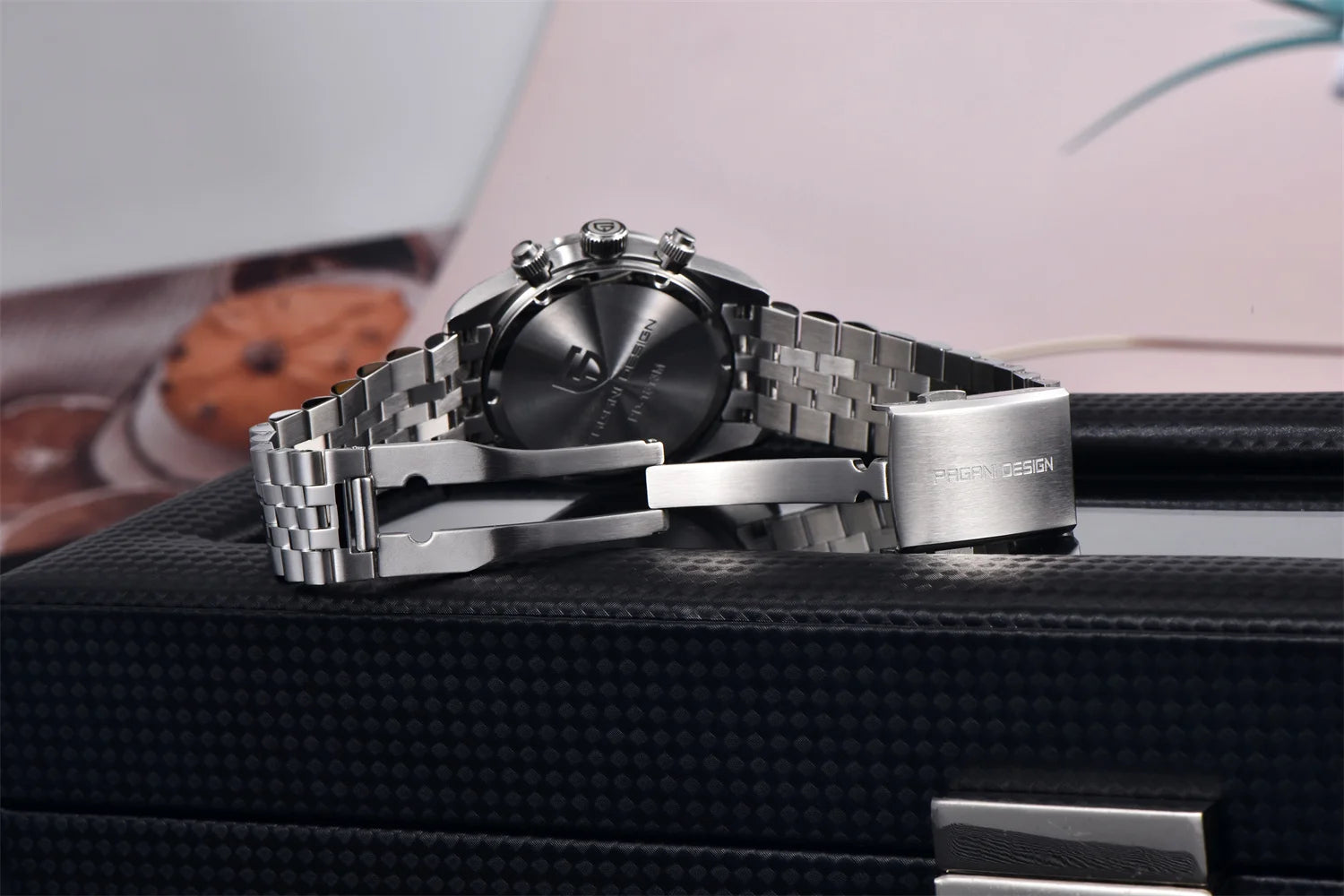 Pagani Design BB Panda kronograf ur i rustfrit stål 100M