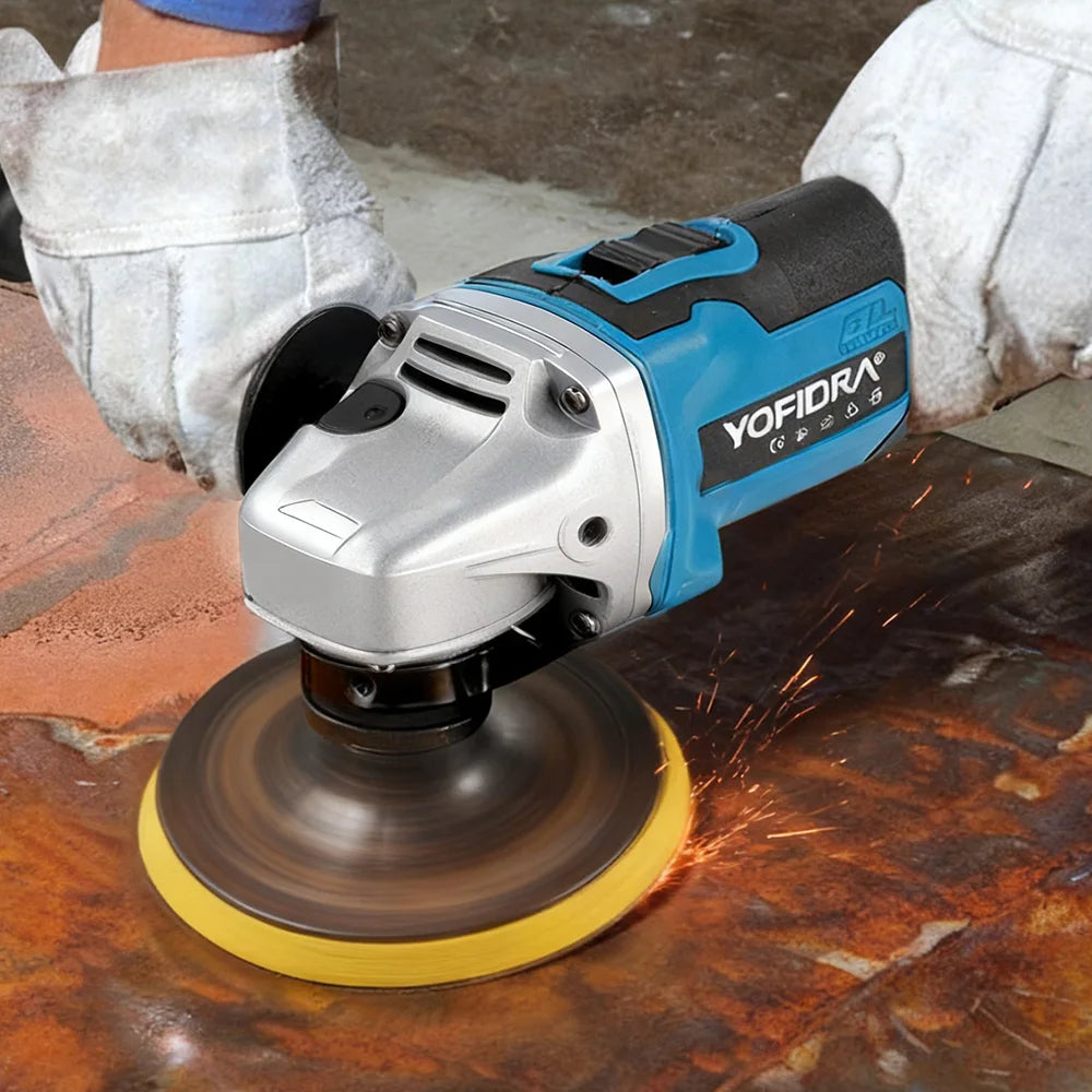 Yofidra 125mm Brushless Angle Grinder with 4-Speed Control