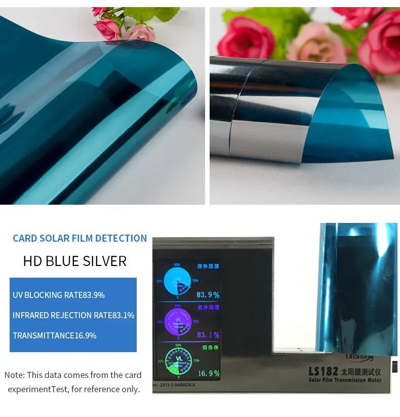 2/3/5M One Way Mirror Window Film Vinyl Self-adhesive Reflective Solar Film Privacy Window Tint for Home Silver Glass Sticker 