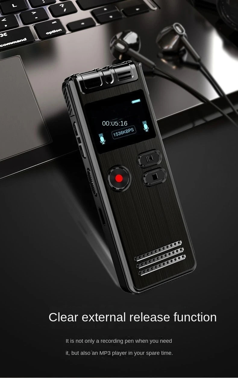 128GB Voice Activated Mini Recorder with Noise Reduction & USB