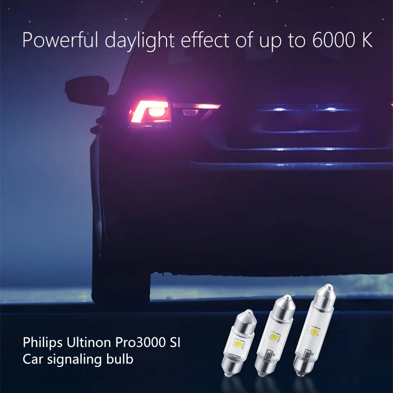 Philips Ultinon Pro3000 C5W LED Fest 38mm 30mm 43mm Festoon Auto Signal Seitenlampe 6000K Kaltweiß Innenraum Leselicht(1STK)