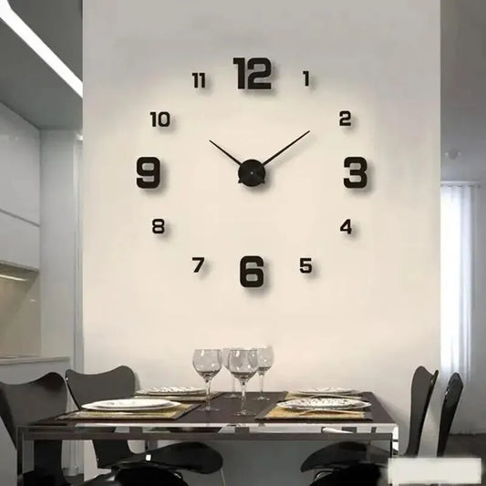 Creativo senza cornice fai da te orologio da parete adesivo da parete casa orologio silenzioso soggiorno decorazione della parete dell'ufficio