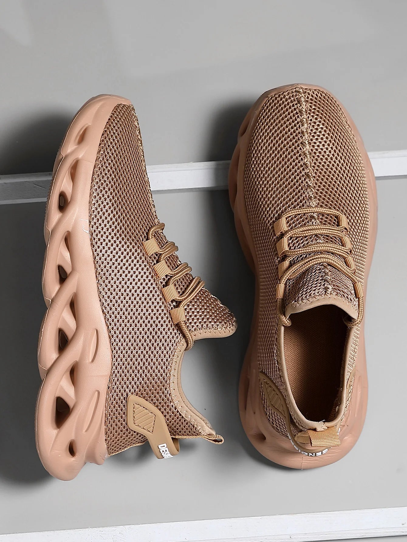 Men Sports Running Black Jogging Shoes Casual Sneakers Brown Outdoor Breathable Mesh Women Light Shock-absorption Black Tennis 