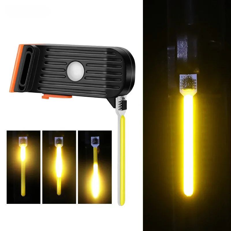 Lumina de bicicletă cu acumulator USB, cu curea