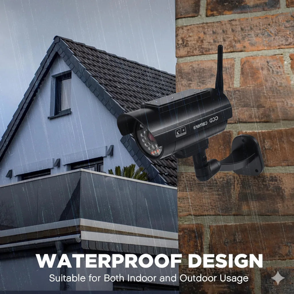Solar Dummy Camera with Flashing Red LED